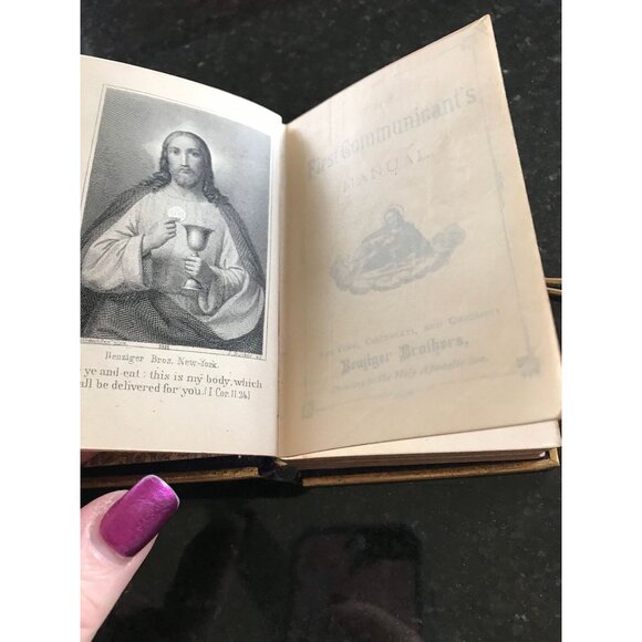 Antique Book The First Communicant's Manual Feb. 7, 1888 Benziger Brother's - Picture 3 of 10